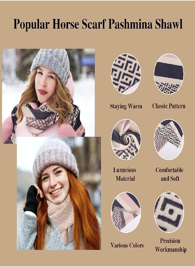 EXTREE Scarfs for Women Pashmina Silky Shawl Wrap for Evening Dressing Horse Scarf Blanket Open Front Poncho Cape