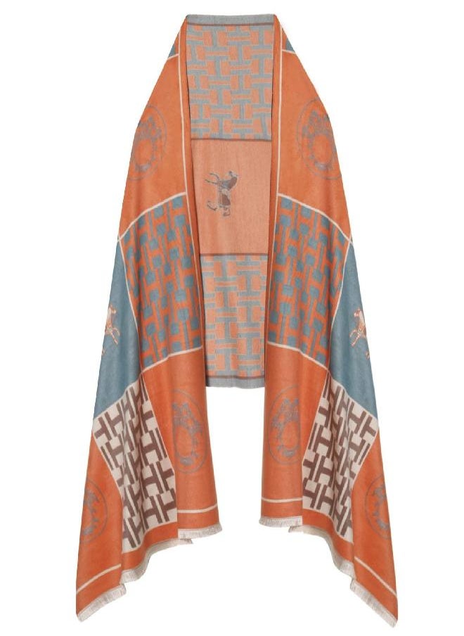 EXTREE Scarfs for Women Pashmina Silky Shawl Wrap for Evening Dressing Horse Scarf Blanket Open Front Poncho Cape