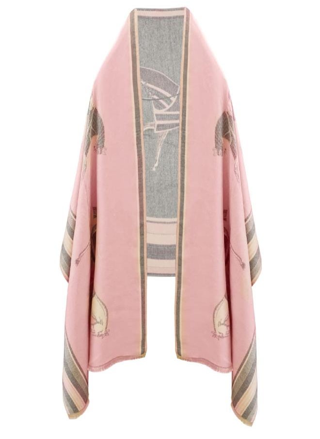 EXTREE Scarfs for Women Pashmina Silky Shawl Wrap for Evening Dressing Horse Scarf Blanket Open Front Poncho Cape