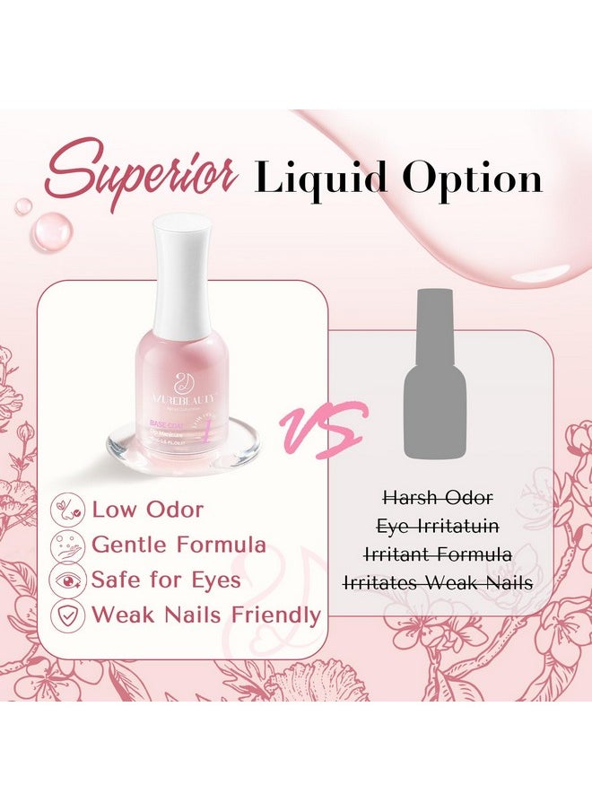 Dip Powder Liquid Set 4 Pcs Clear Dipping Powder Base Activator Top Coat And Brush Saver For Dip Powder Nail Kit 15Ml/0.57Oz Low Odor Nail Dip Liquid Set No Need Nail Lamp Diplypro