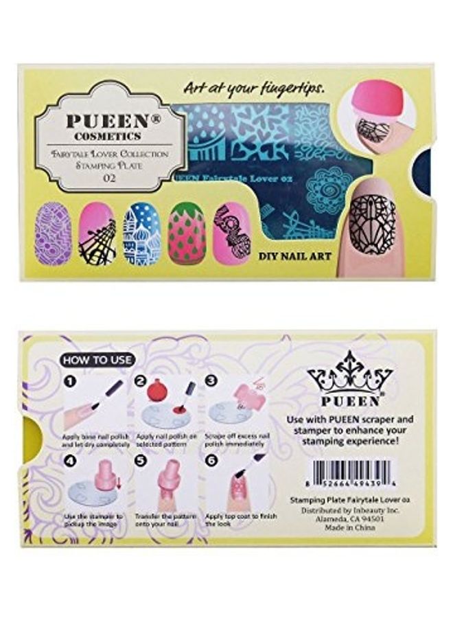 Nail Art Stamping Plate White