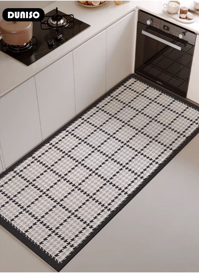 2 PCS  Kitchen Mats and Rugs Set , Non Slip Heavy Duty Standing Mat, Quick Dry Diatom Mud Floor Mat,  Extra Soft and Absorbent Floor Mats for  Kitchen, Bath, Office, Laundry(40*60cm+40*120cm)