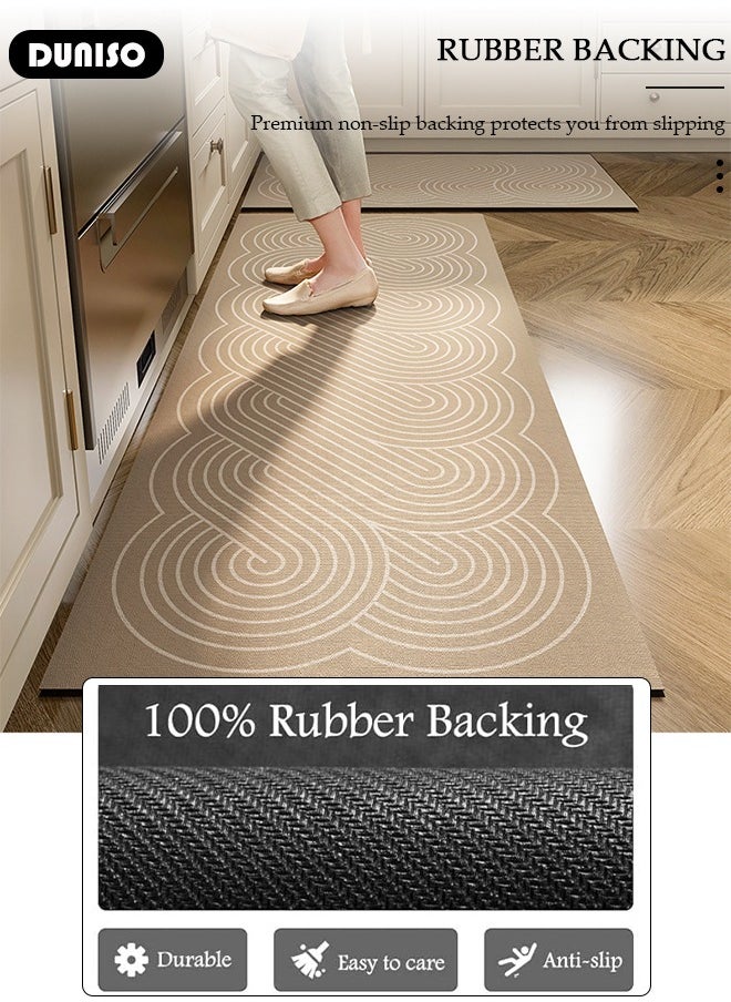 2 PCS  Kitchen Mats and Rugs Set , Non Slip Heavy Duty Standing Mat, Quick Dry Diatom Mud Floor Mat,  Extra Soft and Absorbent Floor Mats for  Kitchen, Bath, Office, Laundry(40*60cm+40*120cm)