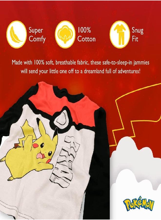 Pokemon Boys’ Big Snug-Fit Pajamas, Poke Treasure, 10
