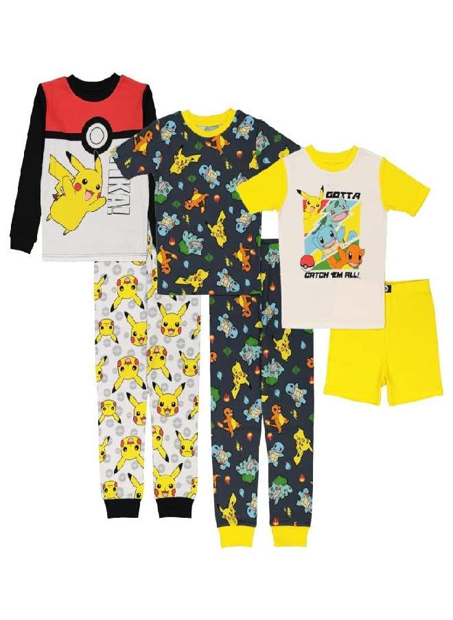 Pokemon Boys’ Big Snug-Fit Pajamas, Poke Treasure, 10