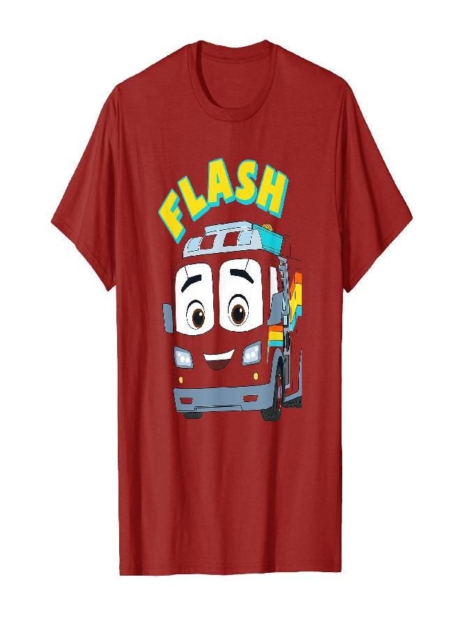 Disney Firebuds Flash Firetruck Big Character C2 T-Shirt