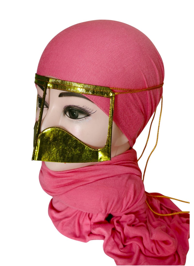 Battoulah, Burqa, Niqab, Arabian Traditional Facemask, Green Color 10pcs