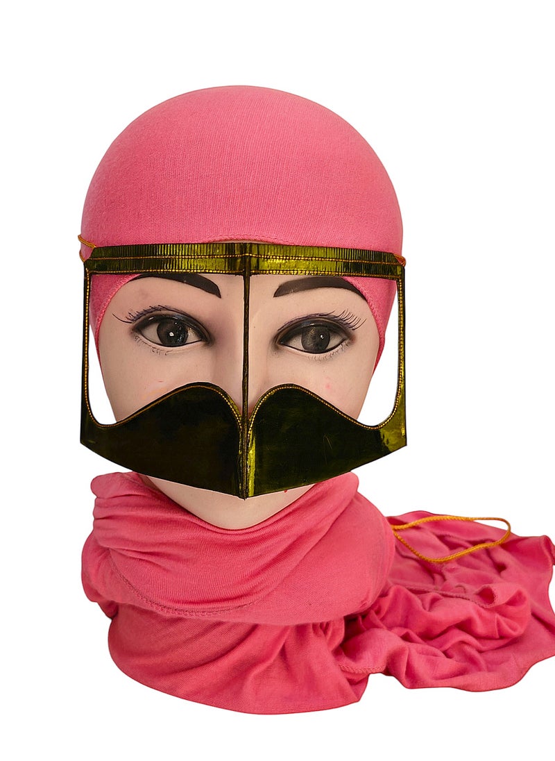 Battoulah, Burqa, Niqab, Arabian Traditional Facemask, Green Color 10pcs