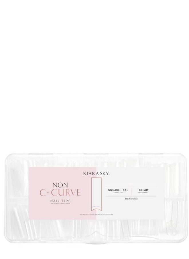 Professional Nails Non C Curve Nail Tips (Non C-Curve Nail Tips Xxl - Square - Clear)