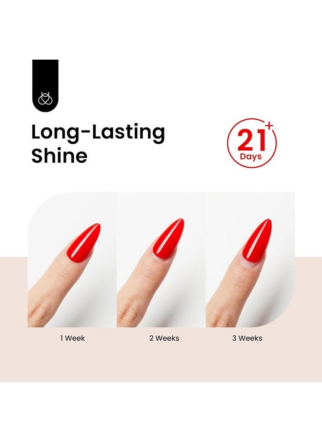 2Pcs 15Ml No Wipe Top Coat High Gloss Shiny Long-Lasting Clear Gel Top Coat, Soak Off Nail Lamp Nail Gel, Home Diy Professional Manicure And Nail Salon