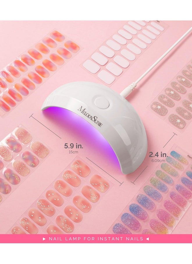 Portable Uv Led Nail Lamp For Semi Cured Gel Nail Strips, Art04 6W Mini Uv Light With 2 Timers (45S/60S) For Gel Nails, Stickers And Strips