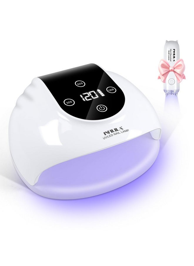 Cordless Nail Lamp, Rechargeable Uv Led Nail Lamp, 268W Fast Curing Wireless Nail Lamp With 36Pcs Lamp Beads For Hands & Feet, Quick Dry Gel Lamp For Salon & Home