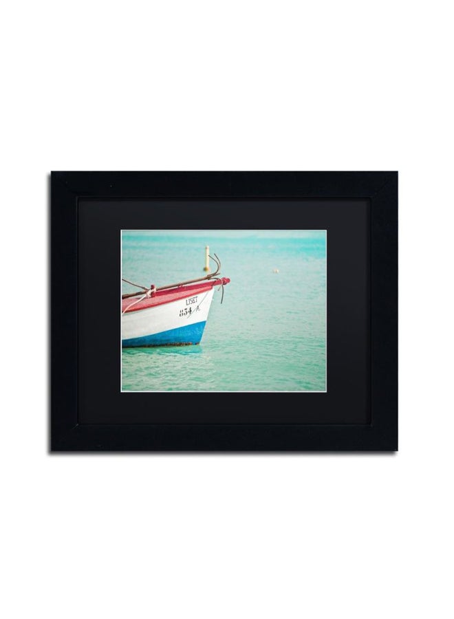 Aruba Boat Framed Wall Art Multicolour 11 x 14inch