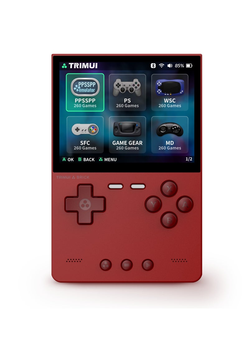 Trimui Brick Handheld Game Linux Console T3040 Portable Open-Source Allwinner A133P PowerVR GE8300 3.2 inches IPS Full-fit Screen Built-in Mono Microphone 3000mAh