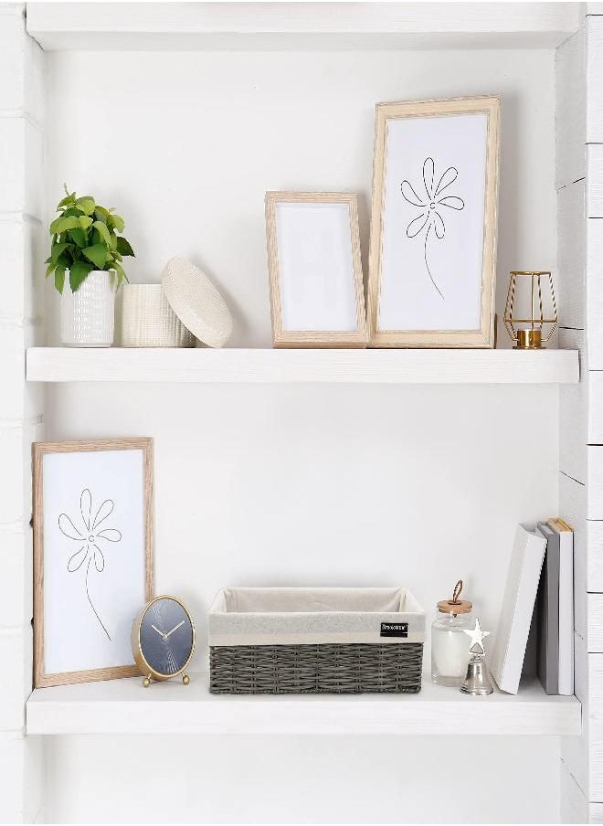 BROOKSTONE, Woven Storage Basket, Organization and Storage Bin, Over the Toilet Paper Reserve, Suitable for Any Décor Style, Perfectly Sized at 14” x 4” x 6”