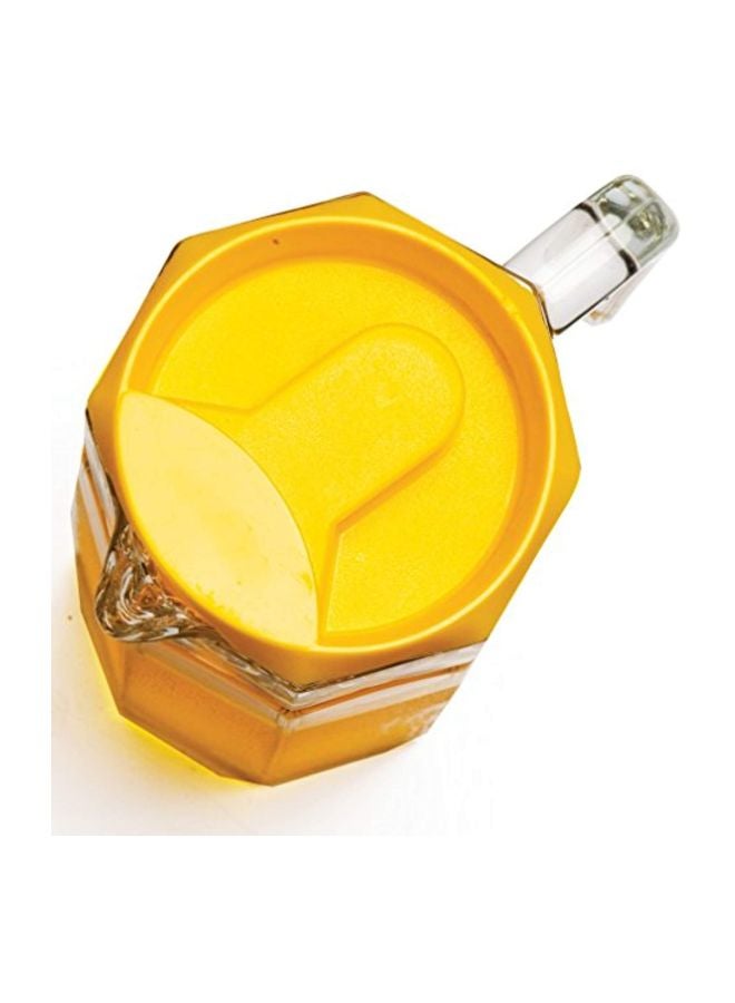Glass Beverage Pitcher Clear/Yellow