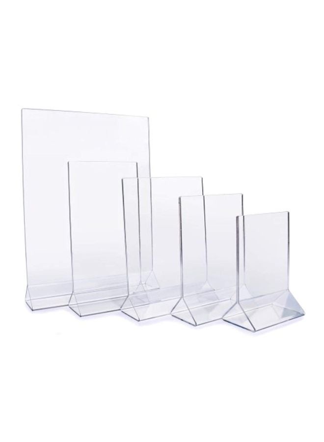 12-Piece Acrylic Table Menu Card Holder Clear