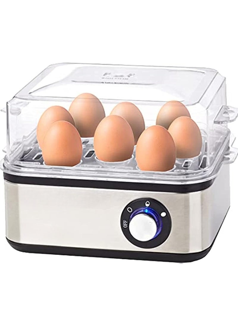 2 Tier Rapid Egg Cooker Electric with Timer Auto Shut Off 16 Eggs Large Capacity Egg Boiler Commercial Chefs Choice Egg Food Steamer Hard Boiled Egg Cooker for Hard Boiled Poached Scram