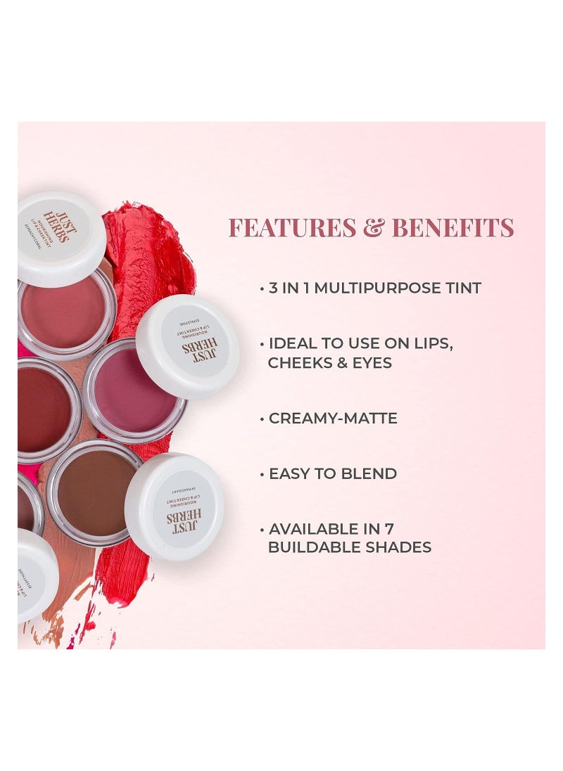 Just Herbs Ayurvedic Natural Lip and Cheek Tint Blush Creamy Matte