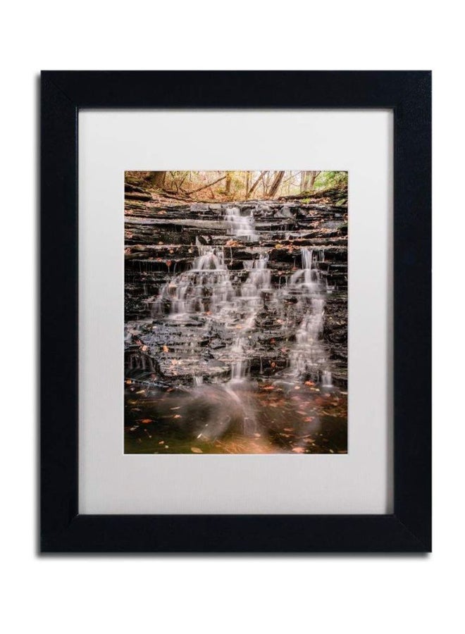 Hidden Falls Framed Wall Art Multicolour 11 x 14inch