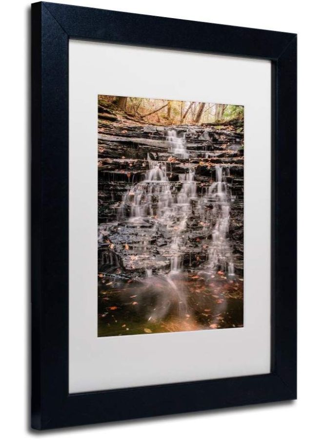 Hidden Falls Framed Wall Art Multicolour 11 x 14inch