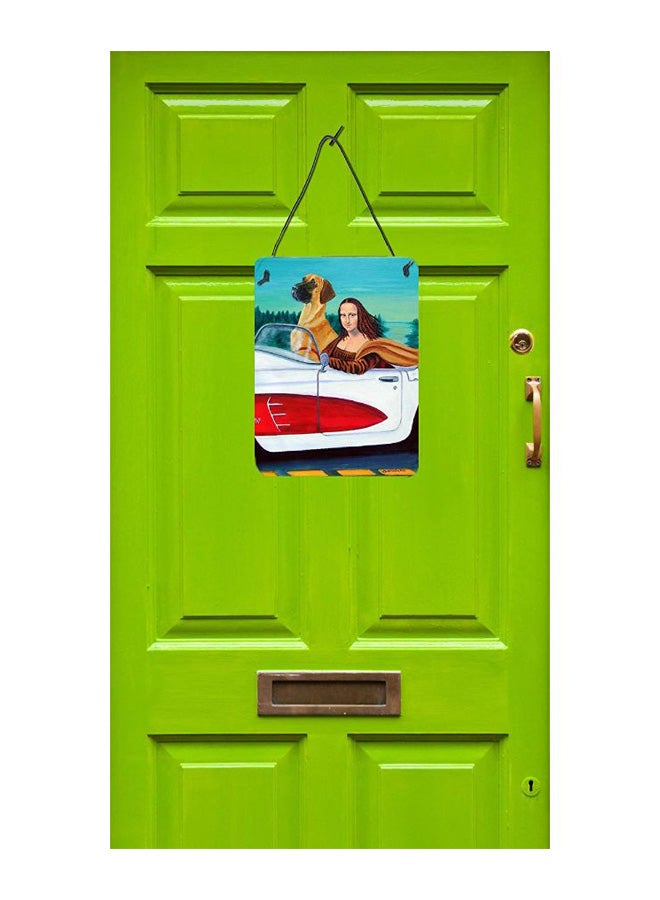 Crab Printed Wall/Door Hanging Multicolour 8 x 12inch