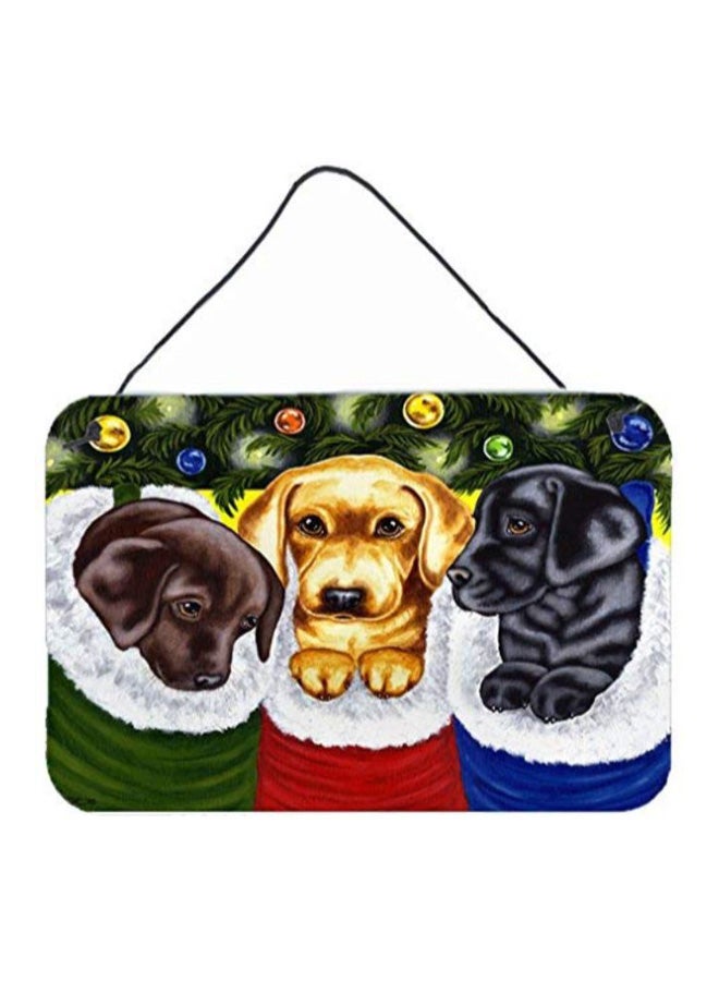 Labrador Dog Printed Wall/Door Hanging Multicolour 8 x 12inch