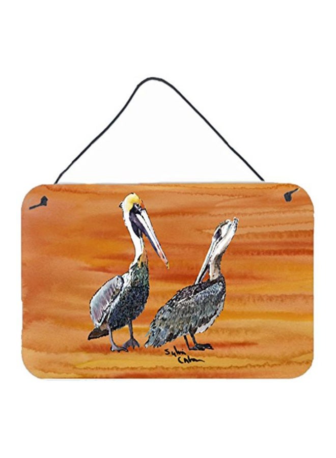 Pelican Printed Wall/Door Hanging Multicolour 8 x 12inch