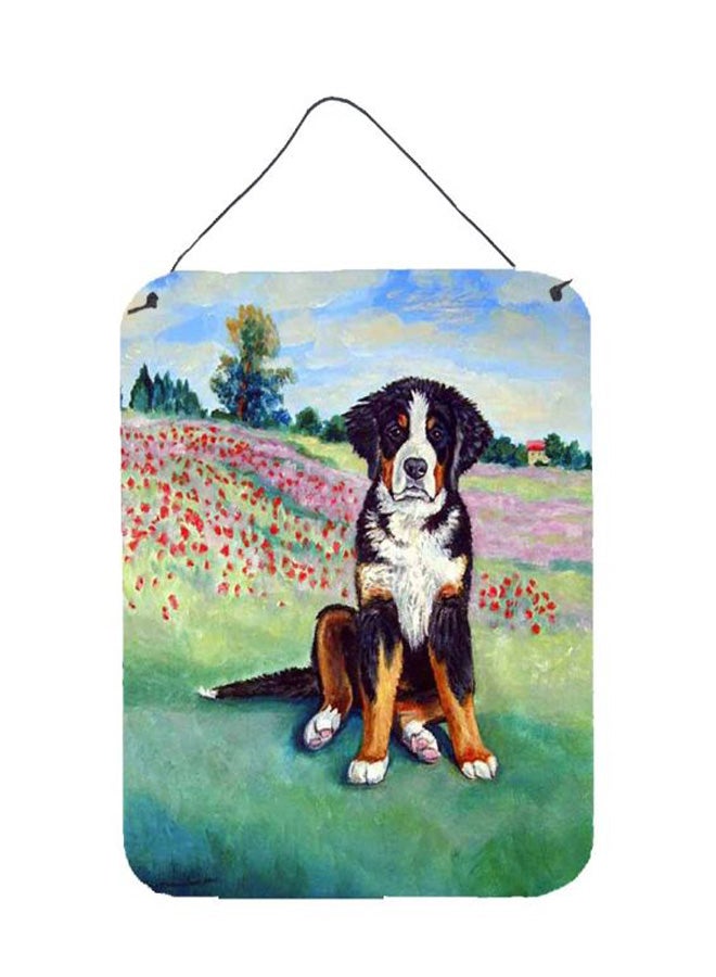 Bernese Mountain Dog Printed Wall/Door Hanging Multicolour 16 x 12inch