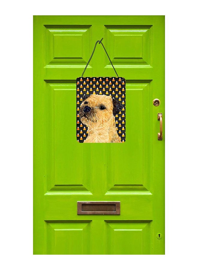 Border Terrier Printed Wall/Door Hanging Multicolour 16 x 12inch