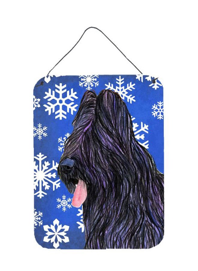 Briard Dog Printed Wall/Door Hanging Multicolour 16 x 12inch