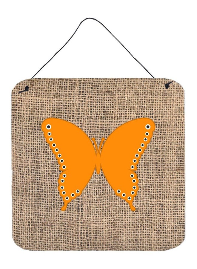 Butterfly Printed Wall/Door Hanging Multicolour 6 x 6inch