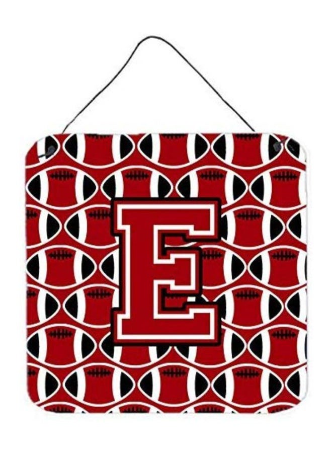 Letter E Printed Wall/Door Hanging multicolour 16 x 20inch