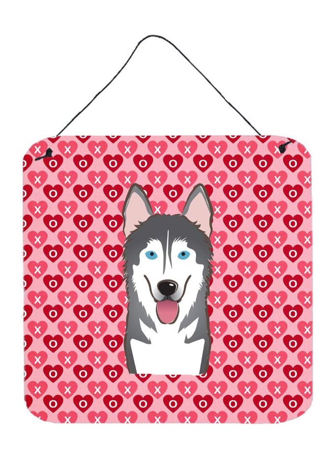 Alaskan Malamute Printed Wall/Door Hanging Multicolour 14 x 14inch