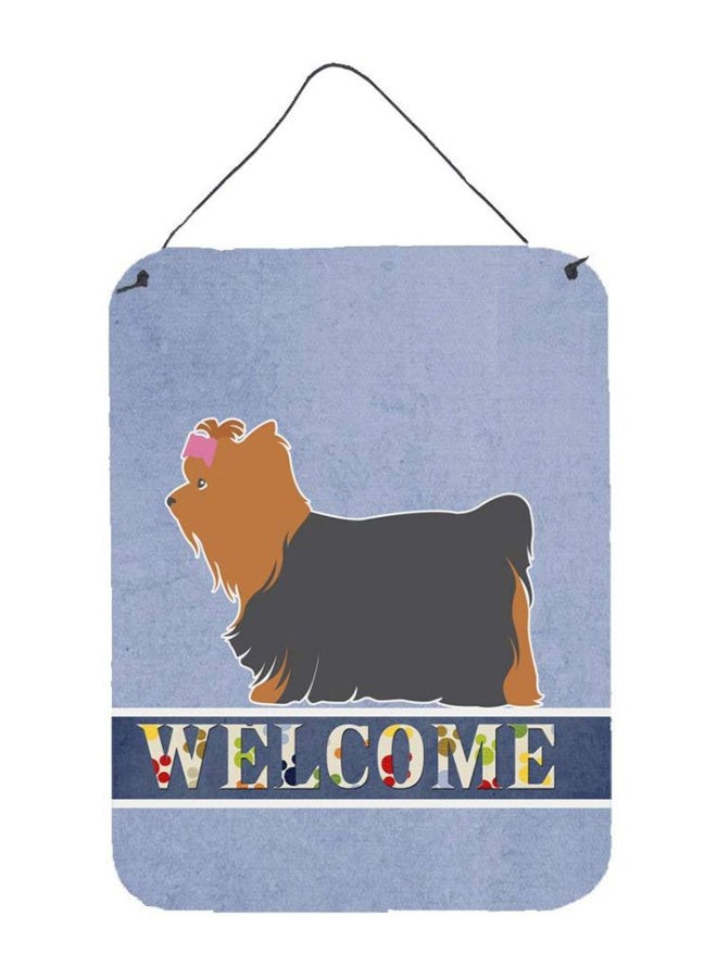 Yorkshire Terrier Dog Printed Wall/Door Hanging Multicolour 16 x 12inch