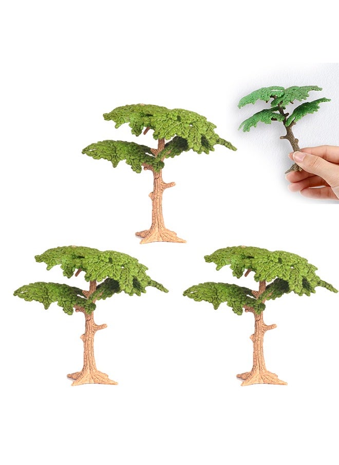 Tree Model Artificial Fake Mini Miniature Trees Train Railways Landscape Scenery Decoration Pine Cypress for DIY Craft 3pcs