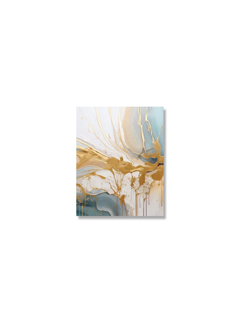 Printed Abstract Painting Canvas Artwork on Cotton Canvas with Wooden Stretcher – Wall Mount Friendly, Includes Hooks and Screws, Available in Sizes: 40x40, 60x40, 80x60, 80x120, 100x100, 100x150