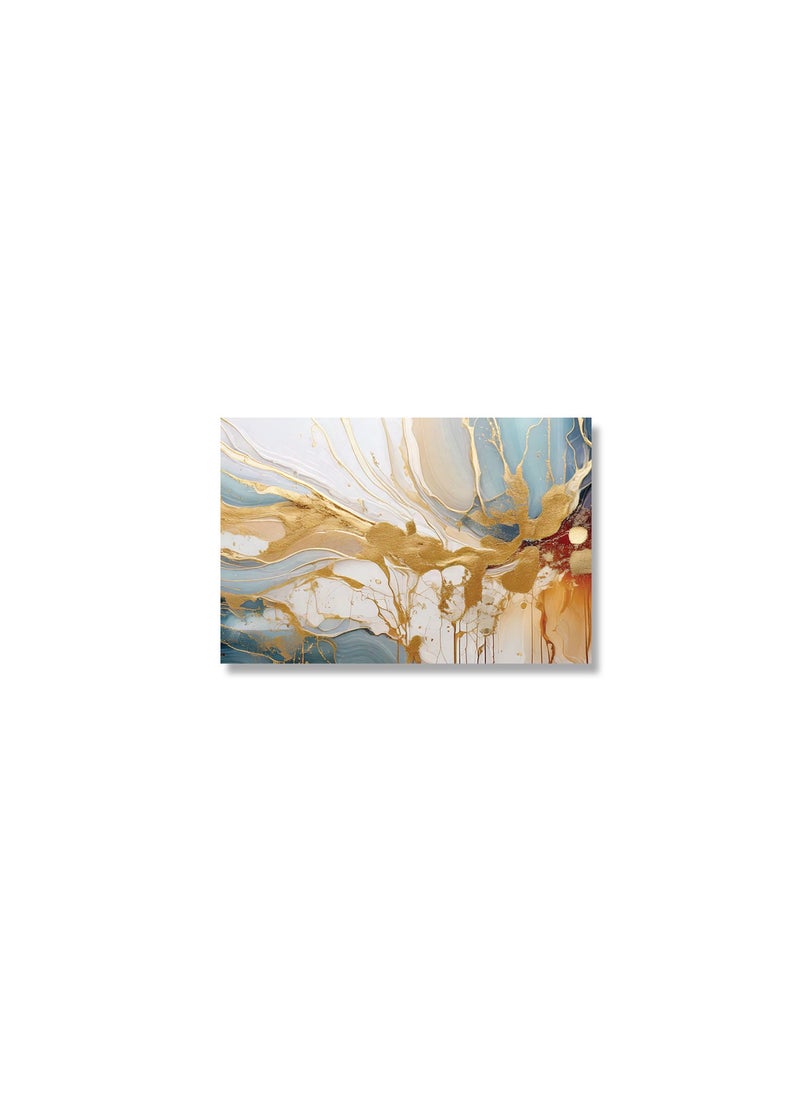 Printed Abstract Painting Canvas Artwork on Cotton Canvas with Wooden Stretcher – Wall Mount Friendly, Includes Hooks and Screws, Available in Sizes: 40x40, 60x40, 80x60, 80x120, 100x100, 100x150