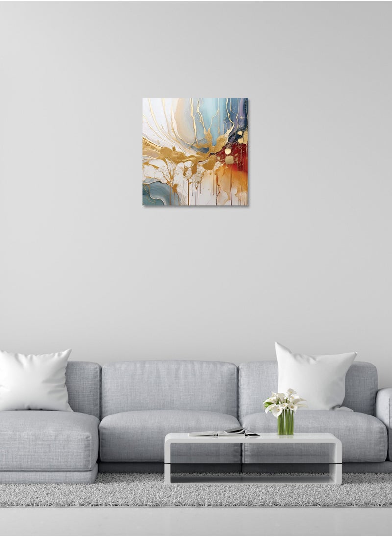 Printed Abstract Painting Canvas Artwork on Cotton Canvas with Wooden Stretcher – Wall Mount Friendly, Includes Hooks and Screws, Available in Sizes: 40x40, 60x40, 80x60, 80x120, 100x100, 100x150