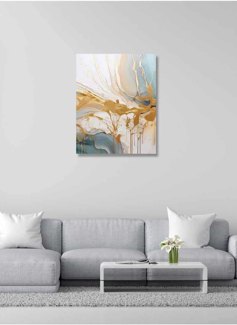 Printed Abstract Painting Canvas Artwork on Cotton Canvas with Wooden Stretcher – Wall Mount Friendly, Includes Hooks and Screws, Available in Sizes: 40x40, 60x40, 80x60, 80x120, 100x100, 100x150