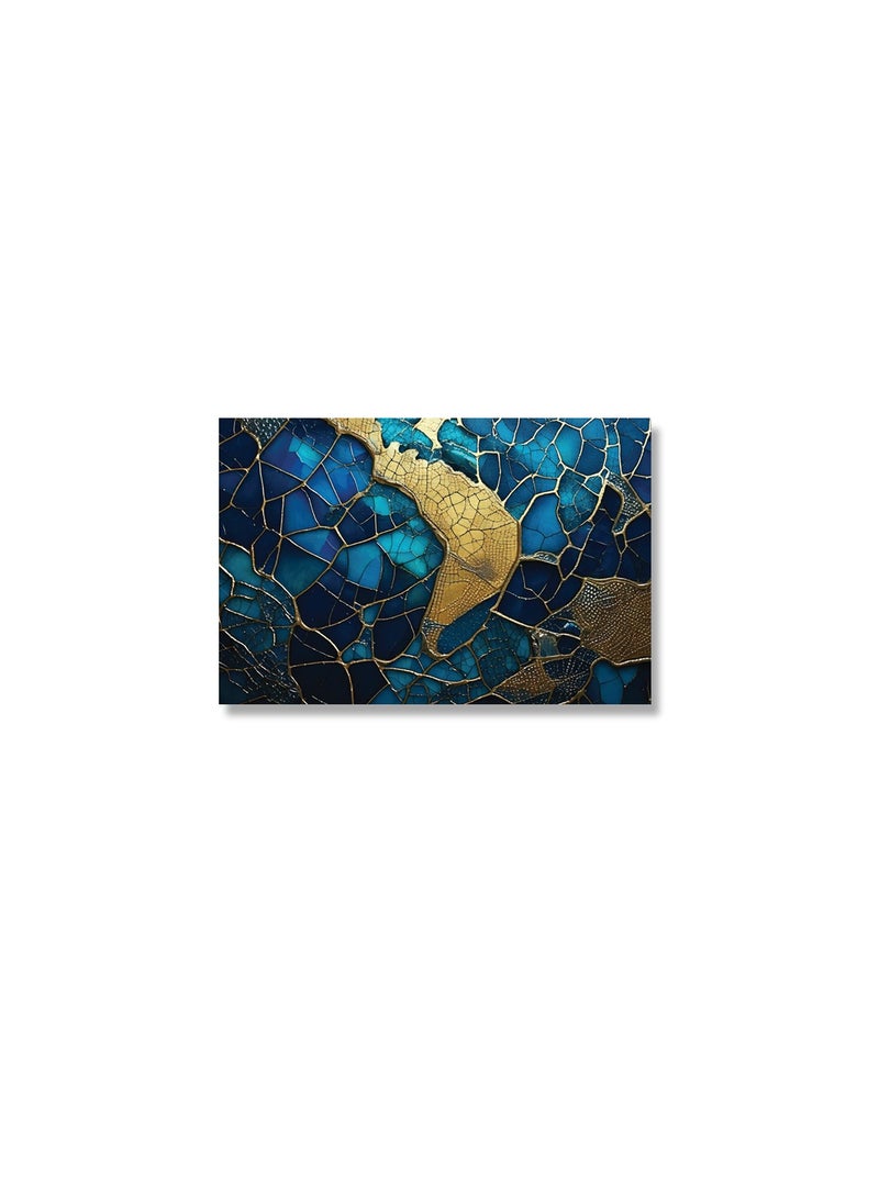 Printed Mosaic Pattern Canvas Artwork on Cotton Canvas with Wooden Stretcher – Wall Mount Friendly, Includes Hooks and Screws, Available in Sizes: 40x40, 60x40, 80x60, 80x120, 100x100, 100x150