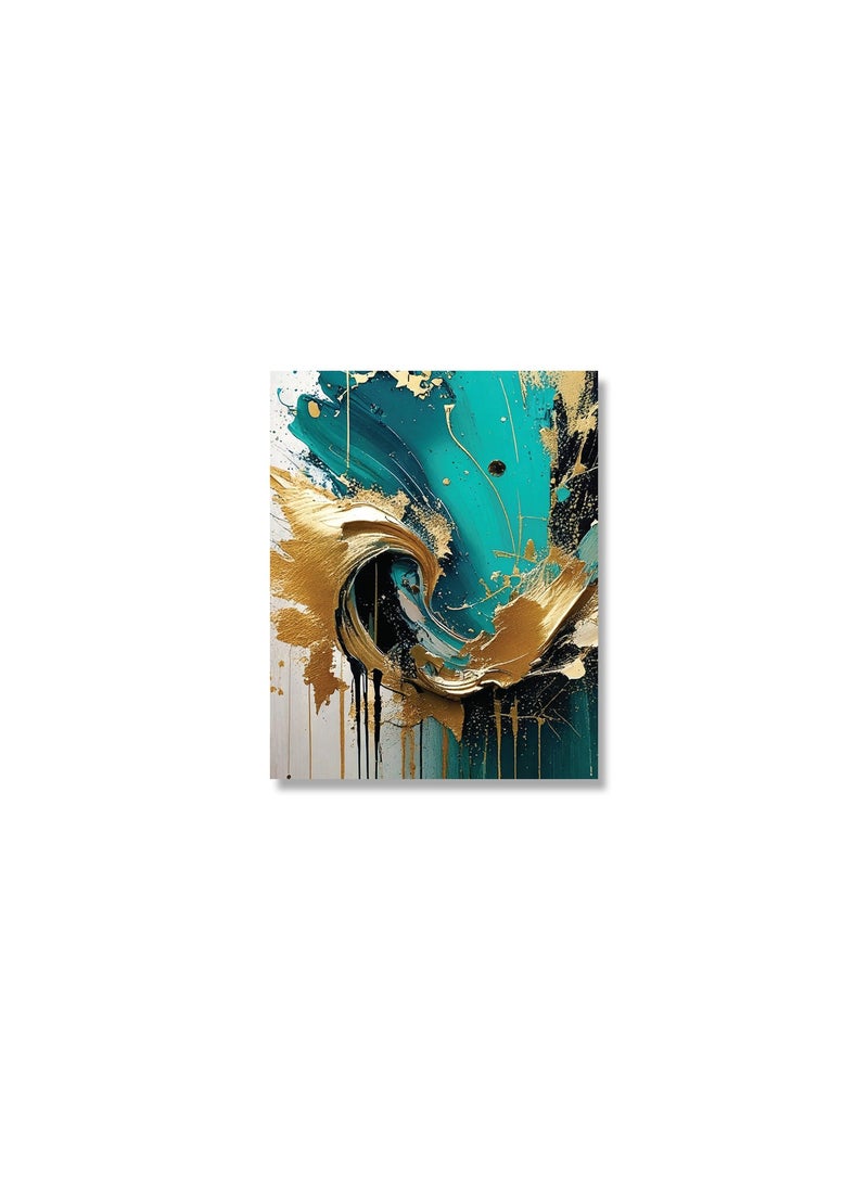 Printed Abstract Painting Canvas Artwork on Cotton Canvas with Wooden Stretcher – Wall Mount Friendly, Includes Hooks and Screws, Available in Sizes: 40x40, 60x40, 80x60, 80x120, 100x100, 100x150