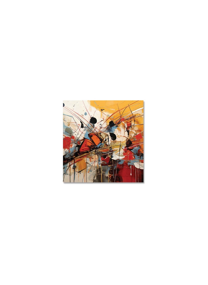 Abstract Canvas Artwork on Cotton Canvas with Wooden Stretcher – Wall Mount Friendly, Includes Hooks and Screws, Available in Sizes: 40x40, 60x40, 80x60, 80x120, 100x100, 100x150