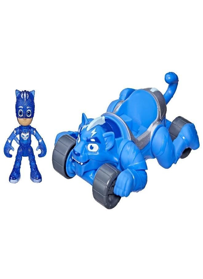 PJ Masks Animal Power Catboy Animal Rider Toy Car, with Catboy Action Figure, Deluxe Toy Vehicles, Superhero Toys, Preschool Toys for 3 Year Old Boys and Girls and Up