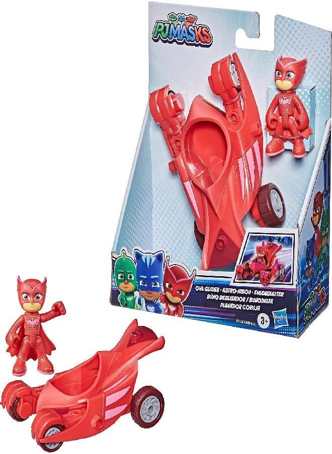 PJ Masks Toys Owl Glider Toy Car with Owlette Action Figure, Superhero Toys, Preschool Toys, PJ Masks Toys for 3 Year Old Boys and Girls and Up