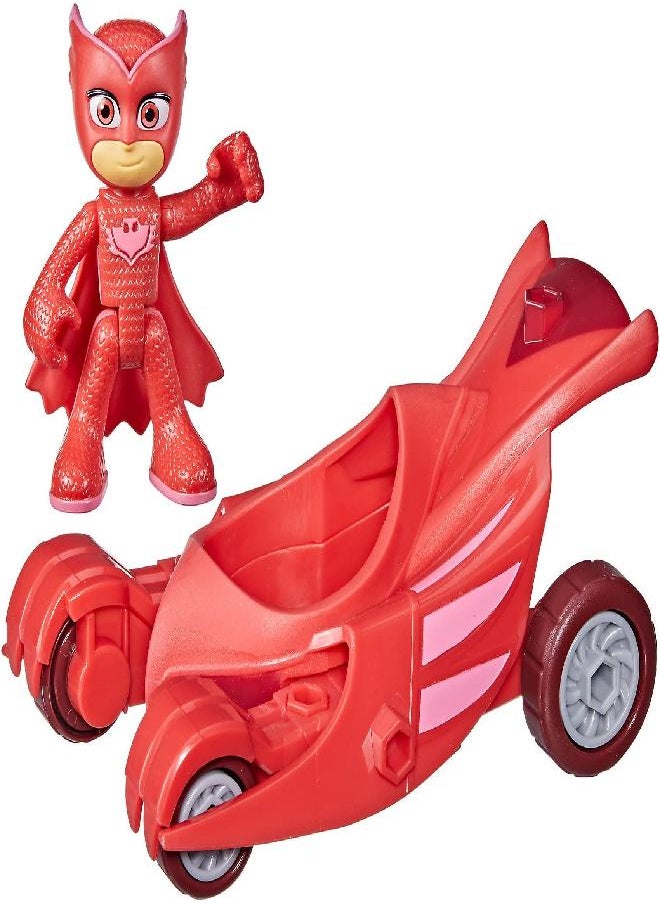 PJ Masks Toys Owl Glider Toy Car with Owlette Action Figure, Superhero Toys, Preschool Toys, PJ Masks Toys for 3 Year Old Boys and Girls and Up