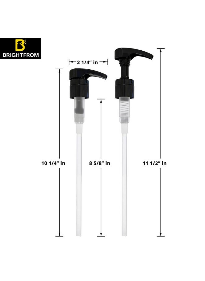 Universal Dispensing Pump, Perfect For Shampoo & Conditioner 1 L (33.8 Oz) - Fits Most Bottles Or Any Refillable Bottles From 12Oz To 33.8Oz With 28/410 Neck Size, Black (Pack Of 2)