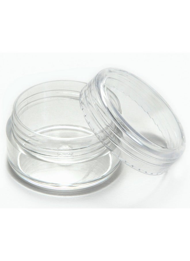 , 50, Clear, Empty, 5 Gram Plastic Pot Jars, Cosmetic Containers.