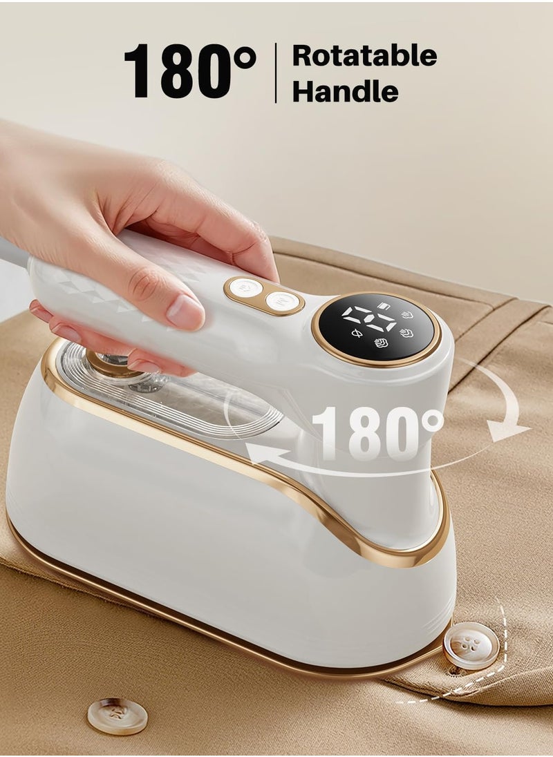 Travel Steamer Iron For Clothes 1200W Portable Handheld Steamer Iron 4 Mode With LCD Display 10s Fast Heating 180° Swivel Handle Powerful Wrinkle Remover Garment Steamer For Home Dorm Travel