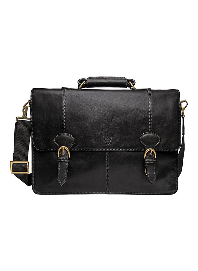 Parker 03 Leather Briefcase Black